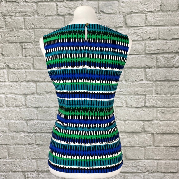 Calvin Klein Blue & Green Abstract Print Cami - Picture 4 of 5